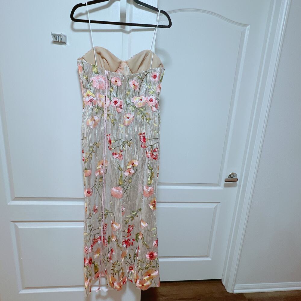 Mac Duggal Sequin Floral Embroidered Bustier Gown NWT - Picture 5 of 8
